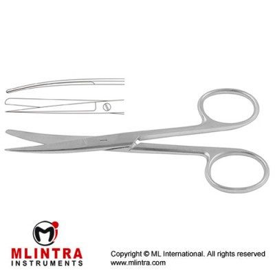 Operating Scissor Curved - Sharp/Blunt Stainless Steel, 14.5 cm - 5 3/4"